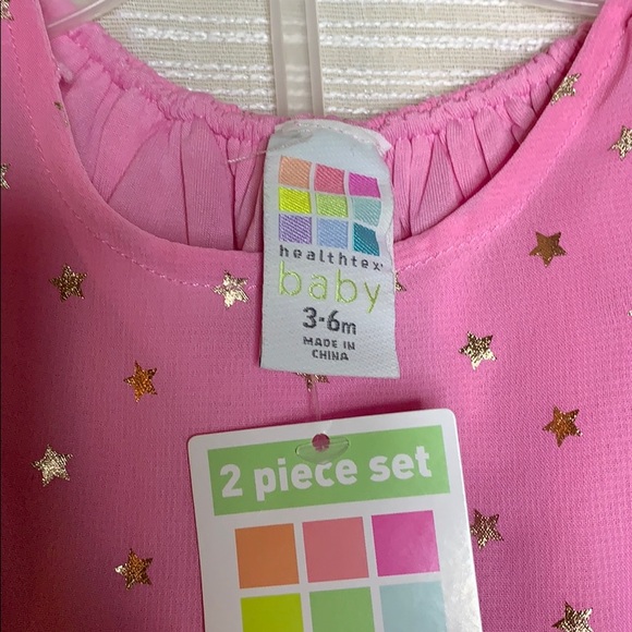 Cute outfit gold starts and pink set - Picture 3 of 3